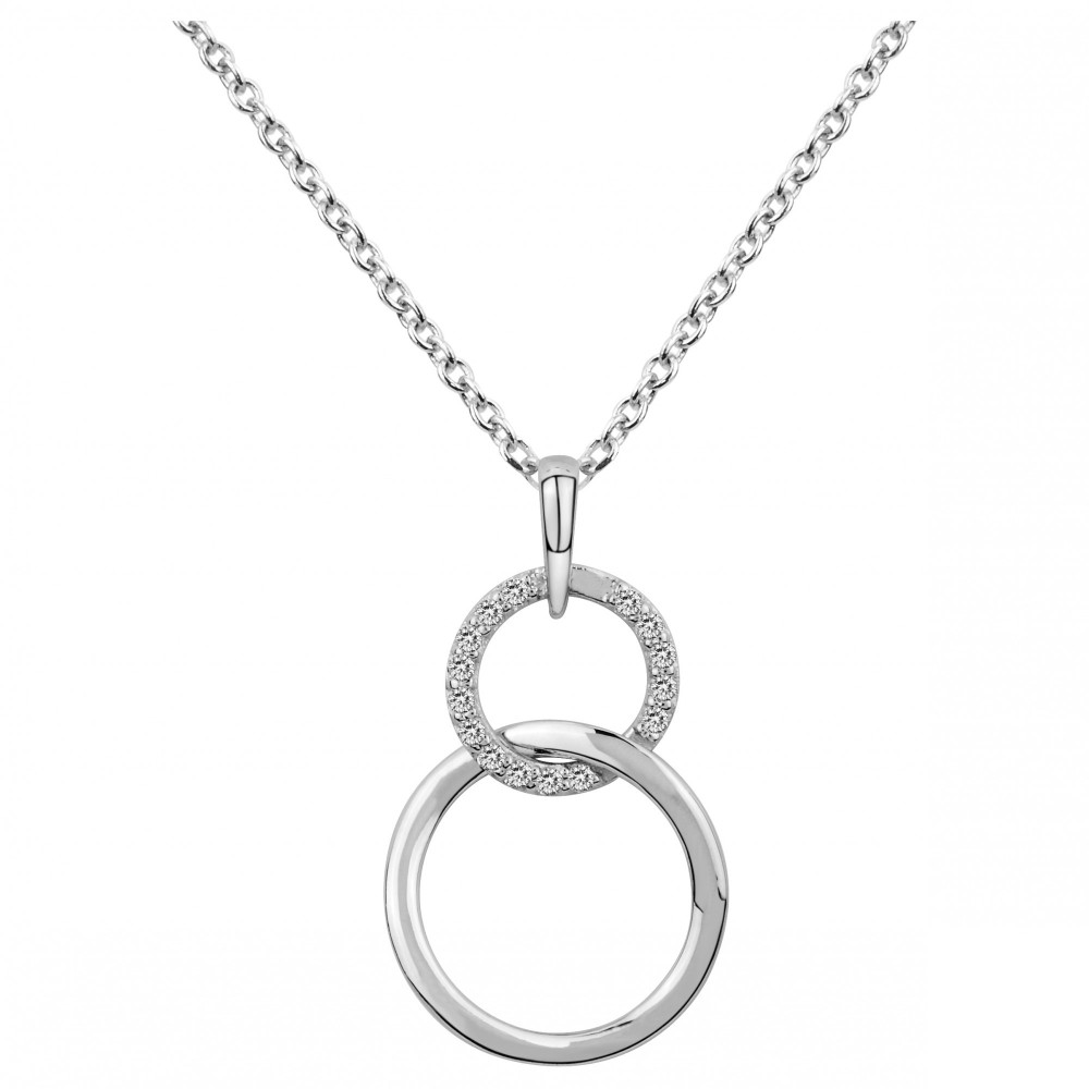 Le Collier argent 925/1000, cercles et oxydes de zirconium by Stauffer