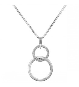 Le Collier argent 925/1000, cercles et oxydes de zirconium by Stauffer