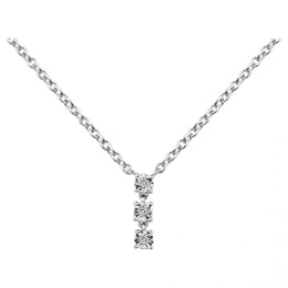 Le Collier argent 925/1000, trilogie diamants by Stauffer