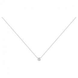 Le Collier argent 925/1000, 1 oxyde de zirconium serti clos by Stauffer