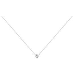 Le Collier argent 925/1000, 1 oxyde de zirconium serti clos by Stauffer
