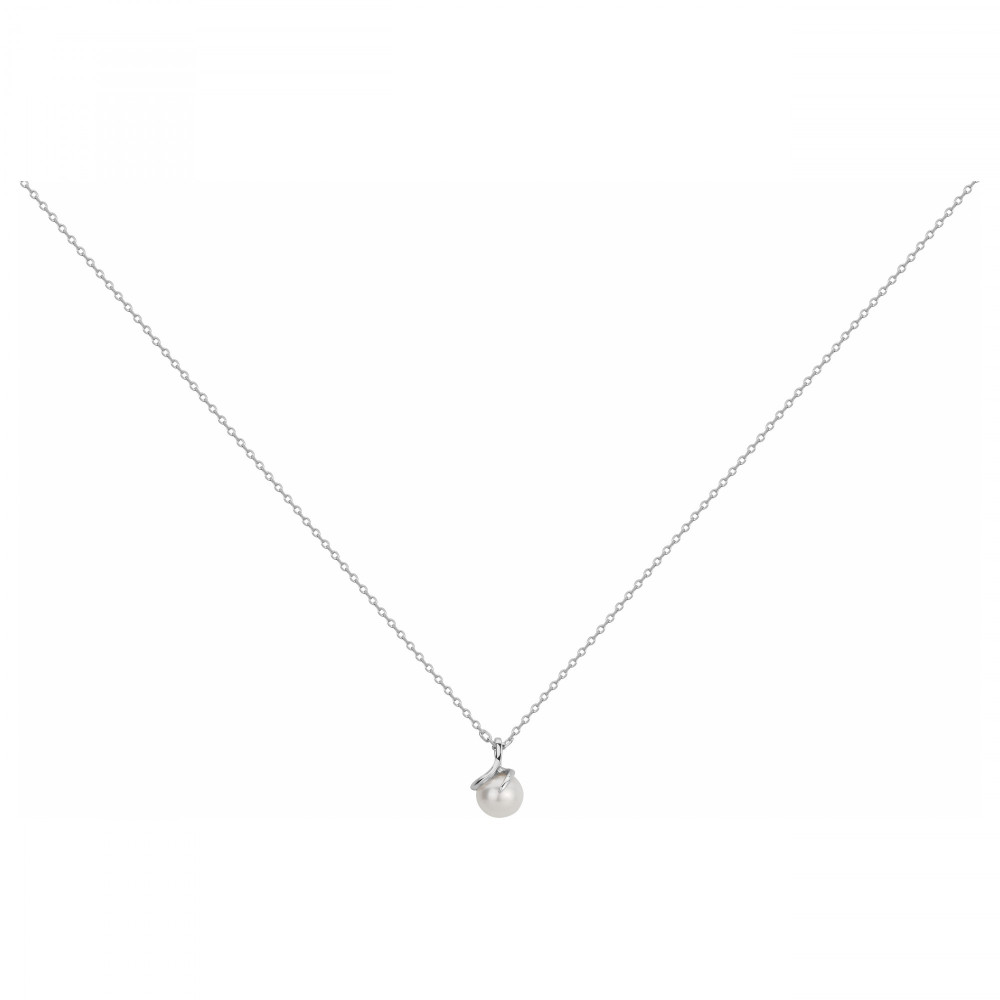 Le Collier argent 925/1000, perle de culture by Stauffer