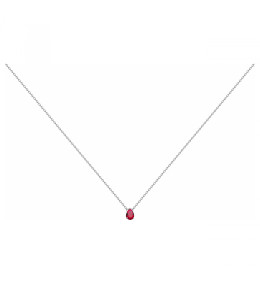 Le Collier argent 925/1000, spinelle rouge by Stauffer