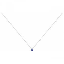Le Collier argent 925/1000, spinelle bleue by Stauffer
