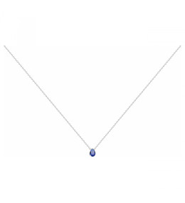 Le Collier argent 925/1000, spinelle bleue by Stauffer