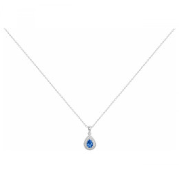 Le Collier argent 925/1000, spinelle bleue et oxydes de zirconium by Stauffer