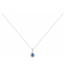 Le Collier argent 925/1000, spinelle bleue et oxydes de zirconium by Stauffer