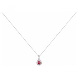 Le Collier argent 925/1000, spinelle rouge et oxydes de zirconium by Stauffer