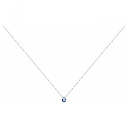 Le Collier argent 925/1000, spinelle bleue by Stauffer