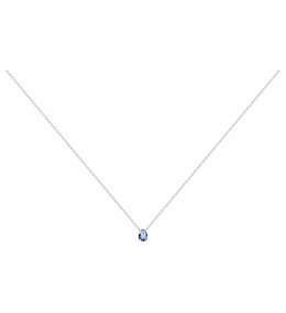 Le Collier argent 925/1000, spinelle bleue by Stauffer