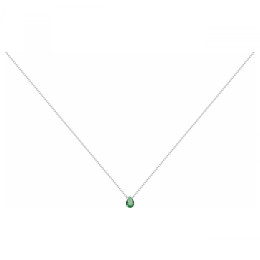 Le Collier argent 925/1000, spinelle verte by Stauffer