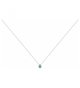 Le Collier argent 925/1000, spinelle verte by Stauffer