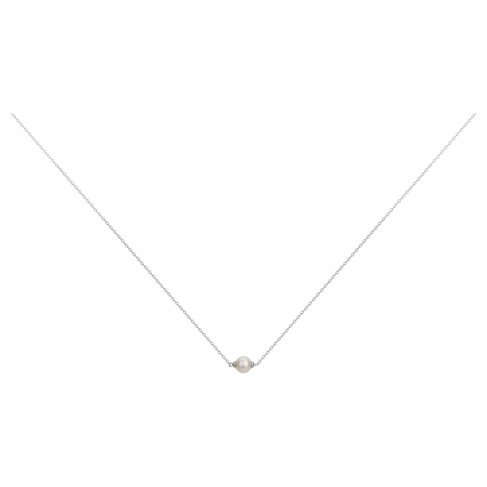 Le Collier argent 925/1000, perle de culture by Stauffer