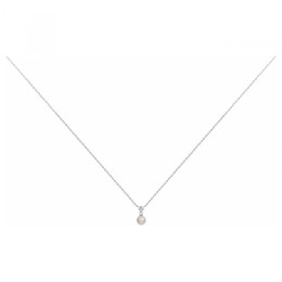 Le Collier argent 925/1000, perle de culture et oxyde de zirconium by Stauffer