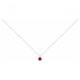 Le Collier argent 925/1000, spinelle rouge by Stauffer