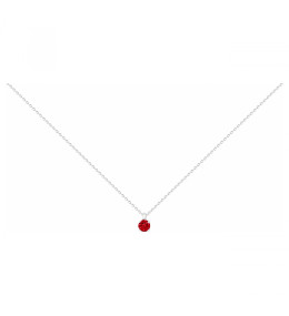 Le Collier argent 925/1000, spinelle rouge by Stauffer