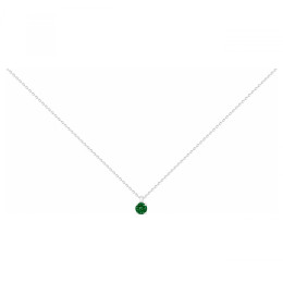Le Collier argent 925/1000, spinelle verte by Stauffer
