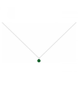 Le Collier argent 925/1000, spinelle verte by Stauffer