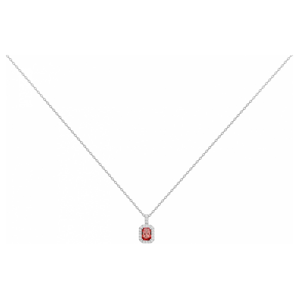 Le Collier argent 925/1000, spinelle rouge et oxydes de zirconium by Stauffer