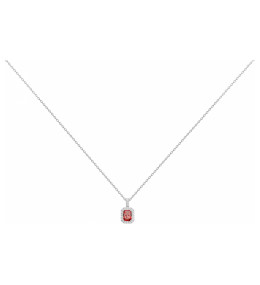 Le Collier argent 925/1000, spinelle rouge et oxydes de zirconium by Stauffer