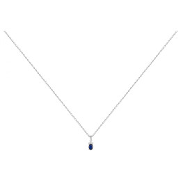 Le Collier argent 925/1000, spinelle bleue et oxydes de zirconium by Stauffer