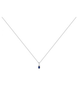 Le Collier argent 925/1000, spinelle bleue et oxydes de zirconium by Stauffer