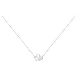 Le Collier argent 925/1000, papillon, oxydes de zirconium by Stauffer