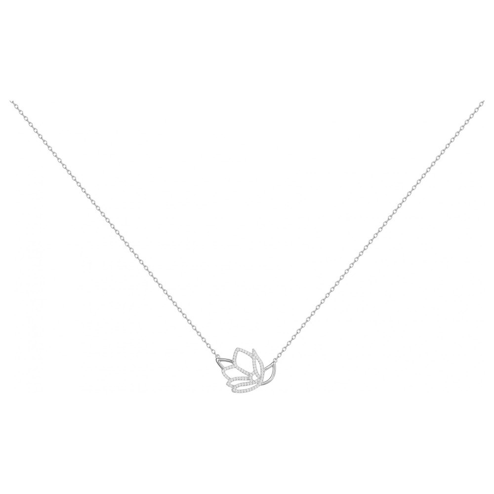 Le Collier argent 925/1000, papillon, oxydes de zirconium by Stauffer