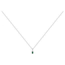 Le Collier argent 925/1000, spinelle verte et oxydes de zirconium by Stauffer