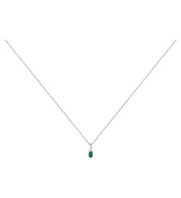 Le Collier argent 925/1000, spinelle verte et oxydes de zirconium by Stauffer