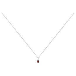Le Collier argent 925/1000, spinelle rouge et oxydes de zirconium by Stauffer