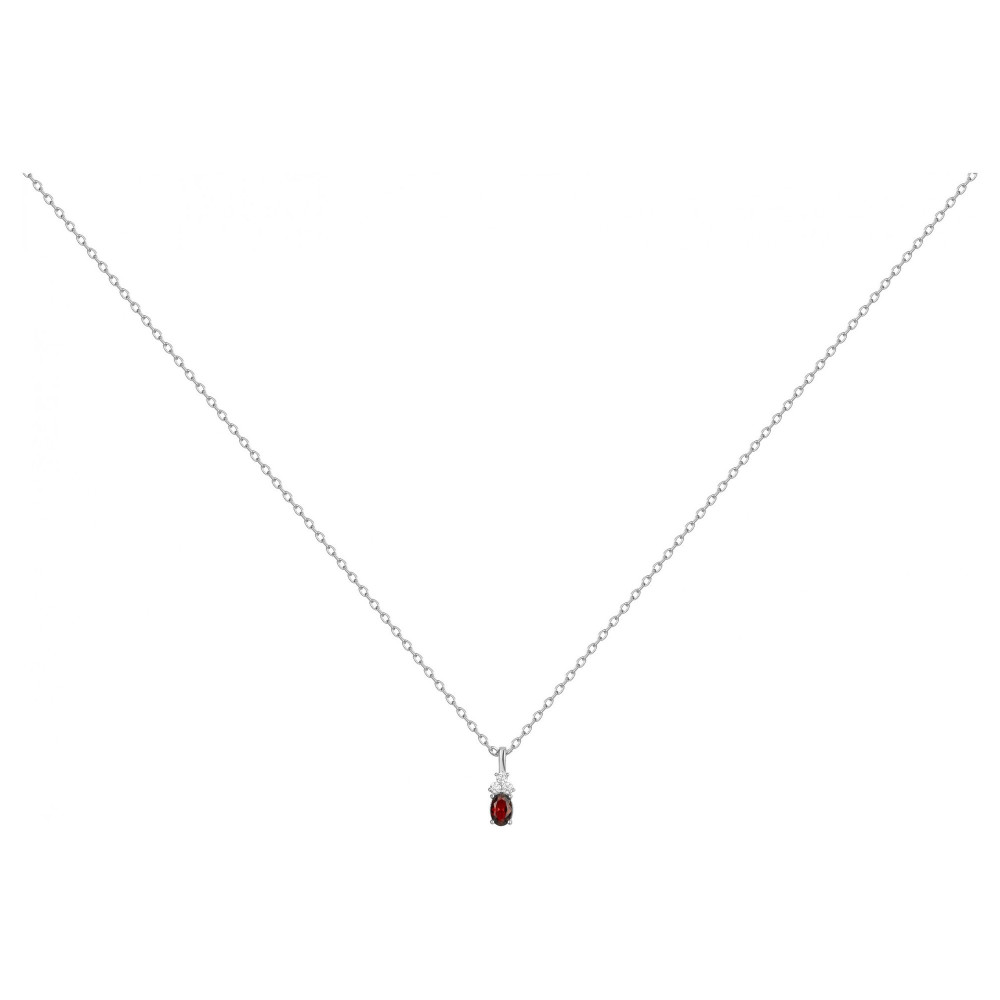 Le Collier argent 925/1000, spinelle rouge et oxydes de zirconium by Stauffer