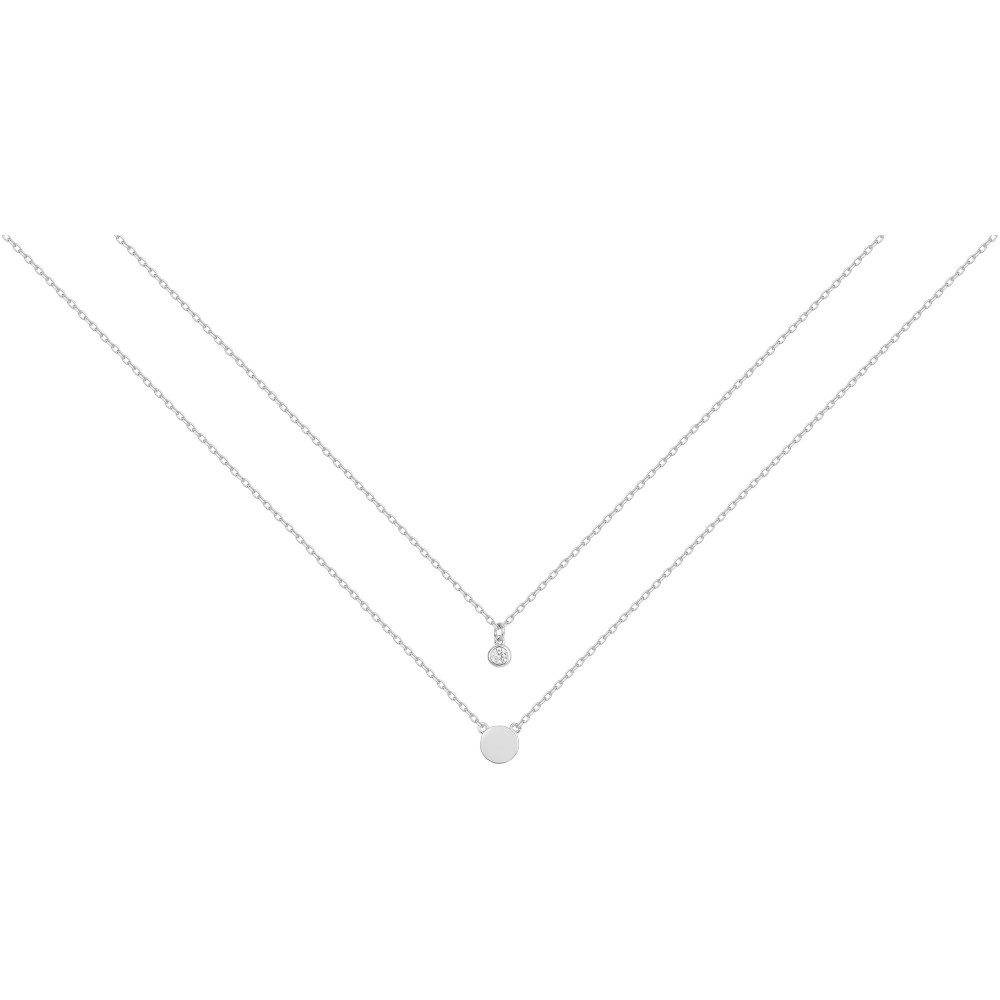 Collier double chaînes Argent by Stauffer Ref. 70700837