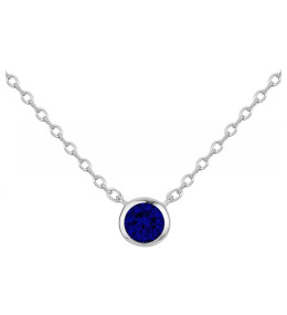 Collier Argent 925/1000 et spinelle bleue by Stauffer 70700880