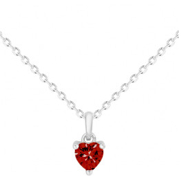 Collier Argent 925/1000 et spinelle rouge by Stauffer 70700935