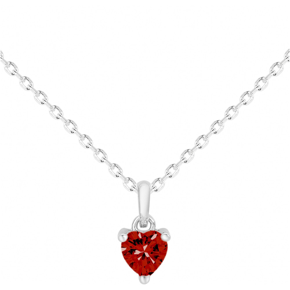 Collier Argent 925/1000 et spinelle rouge by Stauffer 70700935