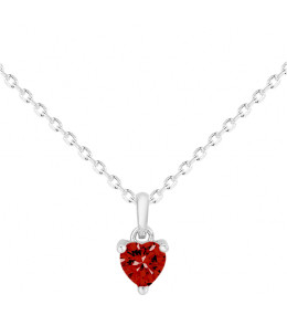 Collier Argent 925/1000 et spinelle rouge by Stauffer 70700935