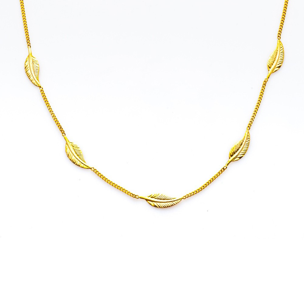le Collier or jaune 375/1000 , plumes by Stauffer le Collier or jaune 375/1000 , plumes by Stauffer