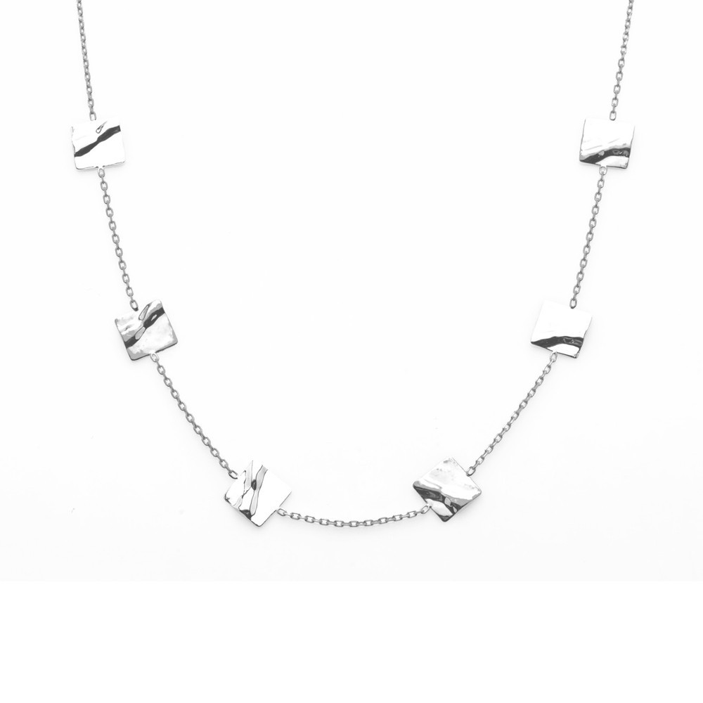 le Collier or gris 375/1000 , motifs carrés froissés, by Stauffer