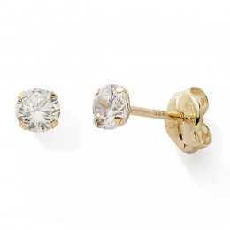 Les Boucles d'oreilles or jaune 375/1000, oxydes de zirconium by Stauffer
