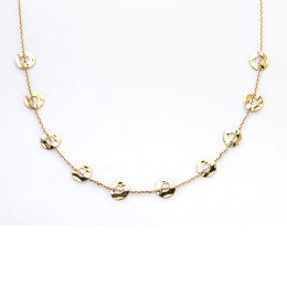 le Collier or jaune 375/1000 , motifs ronds froissés, by Stauffer