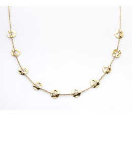 le Collier or jaune 375/1000 , motifs ronds froissés, by Stauffer