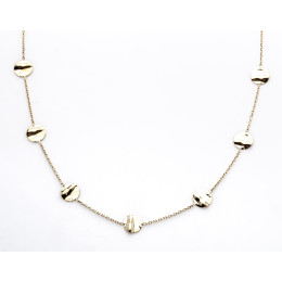 le Collier or jaune 375/1000, motifs ronds froissés, by Stauffer
