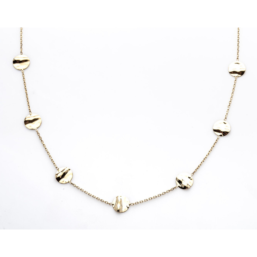 le Collier or jaune 375/1000, motifs ronds froissés, by Stauffer