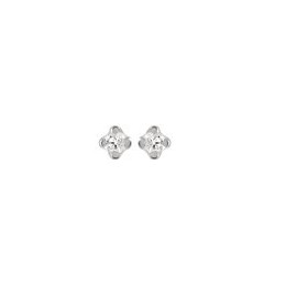 Les Boucles d'oreilles or gris 750/1000, diamants 0,05 carat, taille brillant by Stauffer
