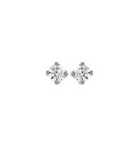 Les Boucles d'oreilles or gris 750/1000, diamants 0,20 carat, taille brillant by Stauffer