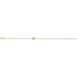 Le Bracelet plaqué or, motif coeur et 19 oxydes de zirconium by Stauffer 66300079