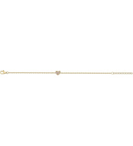 Le Bracelet plaqué or, motif coeur et 19 oxydes de zirconium by Stauffer 66300079