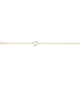 Bracelet plaqué or et oxydes multicolores, motif coeur by Stauffer 66300080