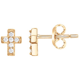 Boucles d'oreilles clous Plaqué Or by Stauffer Ref. 66400019